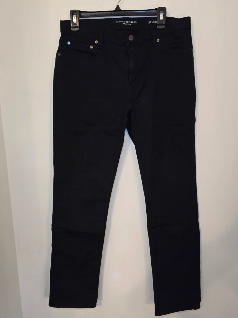 Banana Republic Traveler Jeans Men's 32x30 Black Slim Fit Stretch Denim Pants